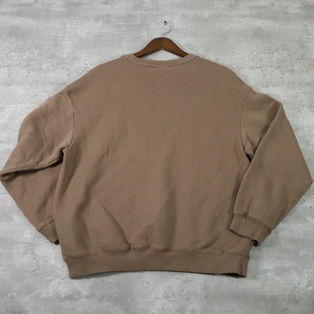 H&M Relaxed Fit Crewneck Sweatshirt Large Brown Pullover - Picture 2 of 6